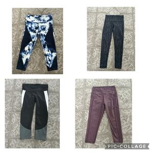 Lot of 4 Womens Leggings Kirkland, Zyia, Gap Fit x2 Capris 20"- 26" Inseam S